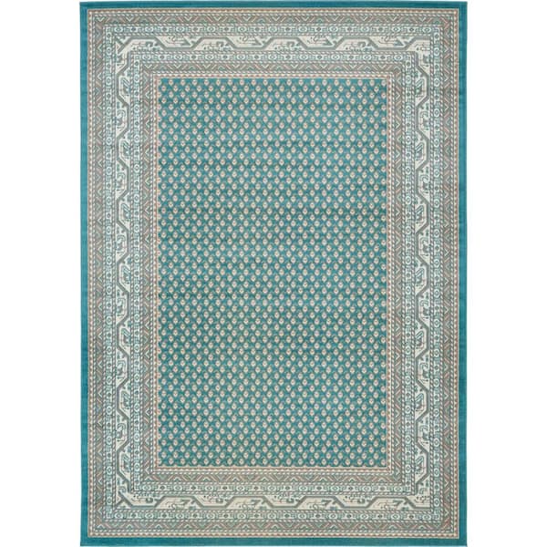 Williamsburg Allover Teal 7' 0 x 10' 0 Area Rug