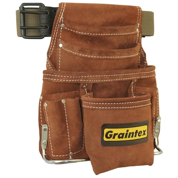 Utility genuine leather belt pouch