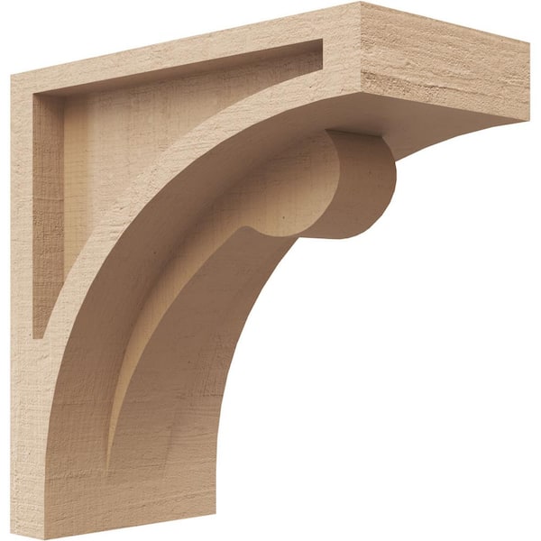 Ekena Millwork 3 in. x 6 in. x 6 in. Series 1 Classic Viola Rough Cedar Woodgrain Timberthane Polyurethane Corbel, Primed Tan
