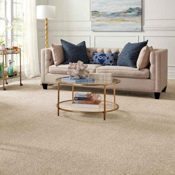 Tides Edge  - Praline - Beige 50 oz. Triexta Texture Installed Carpet