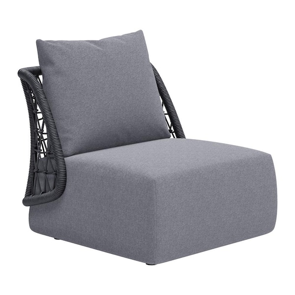 ZUO Mekan Outdoor Collection Gray Olefin Accent Chair