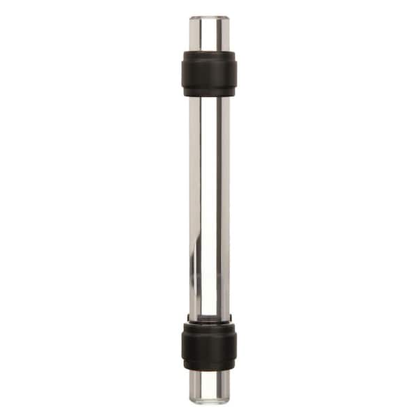 Glacio 3-3/4 in. (96mm) Modern Clear/Black Bronze Bar Cabinet Pull