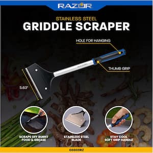 Griddle 6 in. Stainless Steel Cooking Accessory Scraper Cleaning
