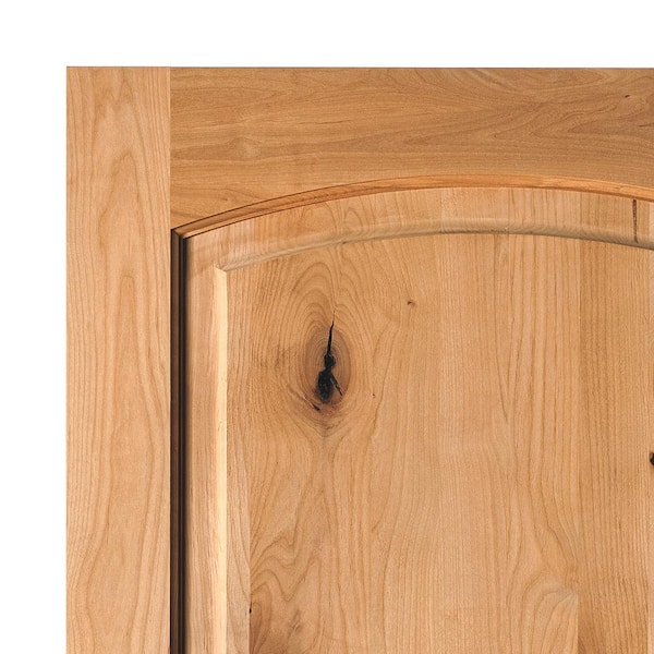 DIY RTA Kit 32 in. x 80 in. Farmhouse Arch Top Right-Hand Clear Stain Hardwood Single Ready To Assemble Interior Door