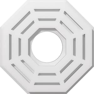 1 in. P X 4-3/4 in. C X 12 in. OD X 4 in. ID Westin Architectural Grade PVC Contemporary Ceiling Medallion