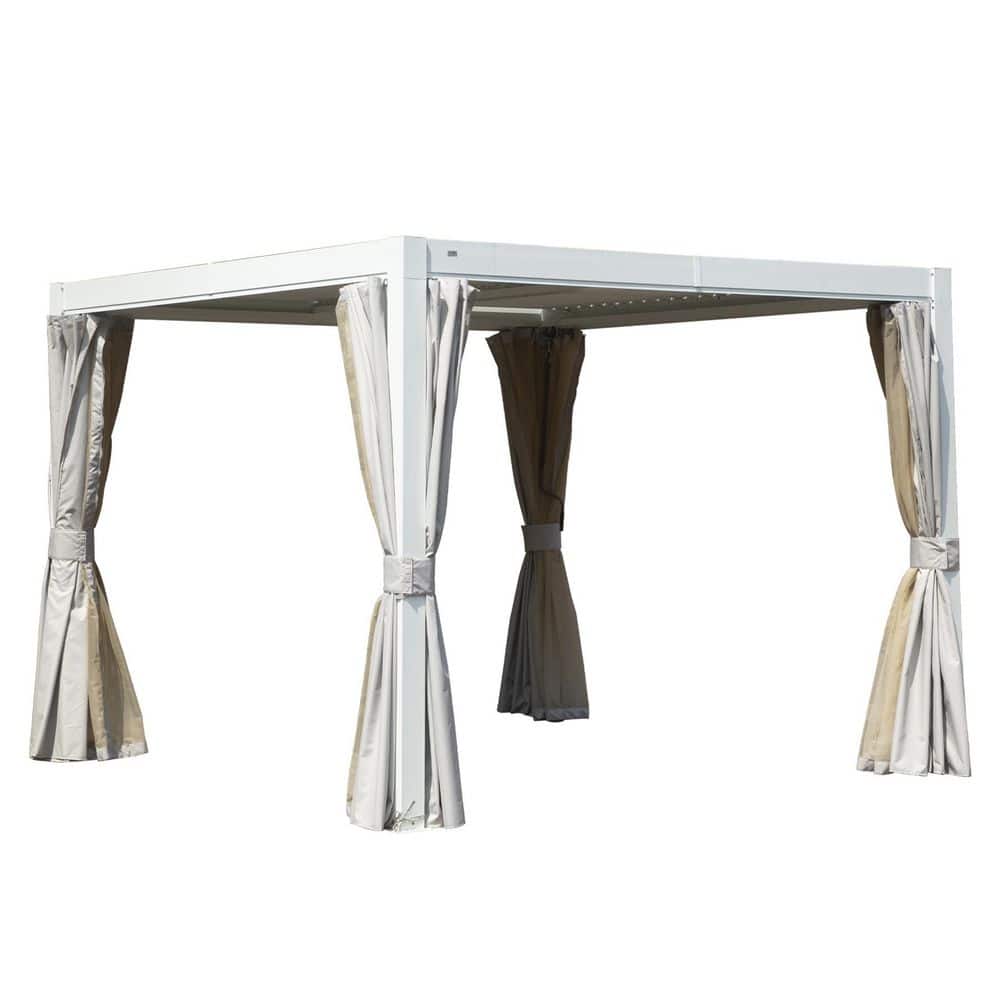 10 ft. x 10 ft. Aluminum Louvered Pergola with Adjustable Roof, White price history on PriceWatchPro
