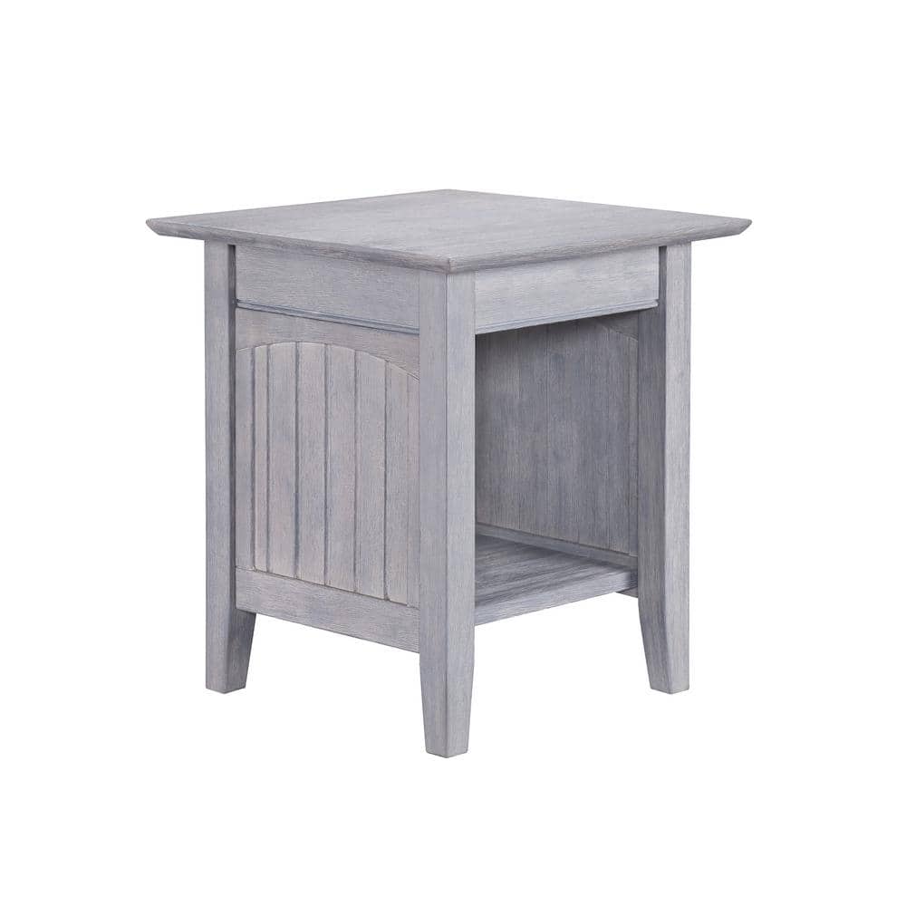 Nantucket Driftwood Square End Table with Storage