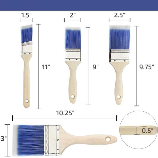 Dracelo 2 in. Pro Grade Paint Brush Set (3-pack)