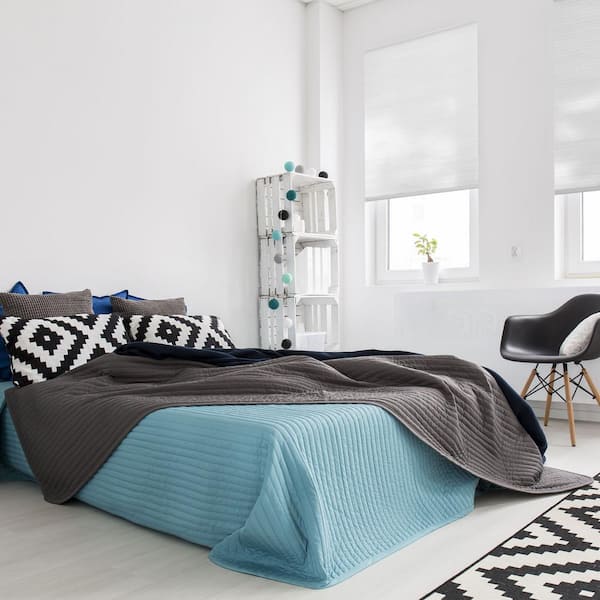 Home Decorators Collection Pebble Gray Cordless Light Filtering Polyester Cellular Window Shades-72.375 in.W x 48 in.L(Actual 72.125 in.W x 48in.L)