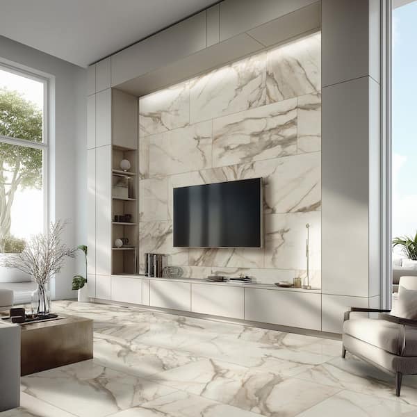 MSI Leonetto Skies 24 in. x 48 in. Lappato White Porcelain Floor