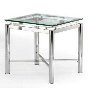 Nova Glass and Chrome End Table