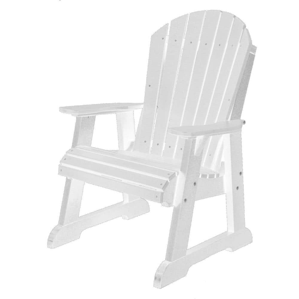 WILDRIDGE Heritage White Plastic Outdoor High Fan Back Chair LCC-117-BW ...