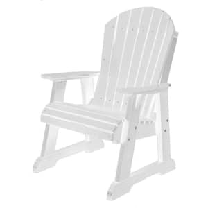 Heritage White Plastic Outdoor High Fan Back Chair