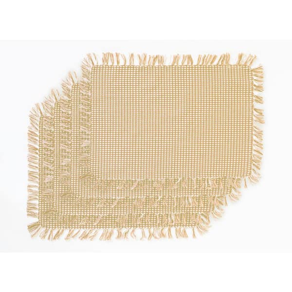 Lintex Homespun Fringed Ecru 100% Cotton Placemat (Set of 4)