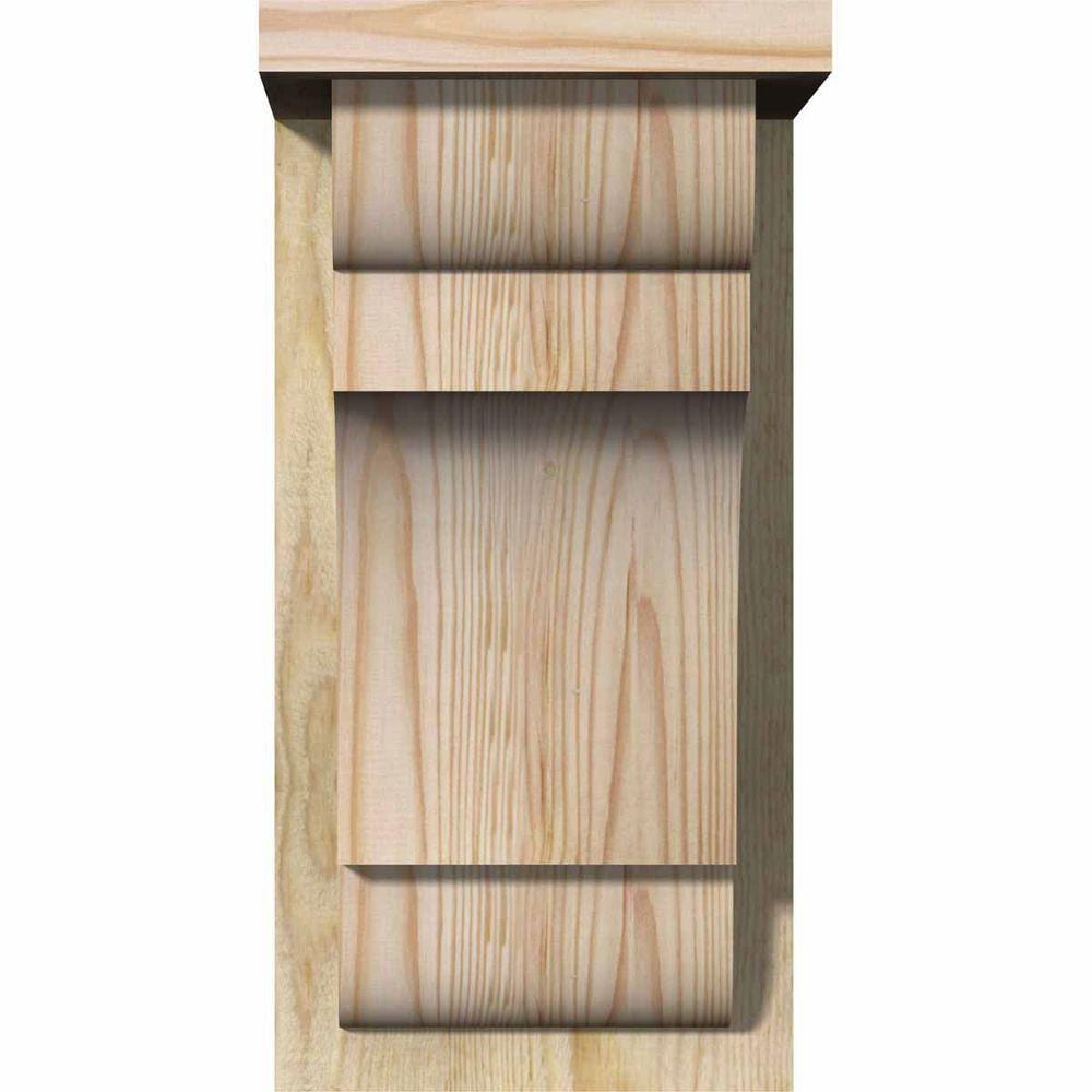 16" Rustic Douglas Fir Corbel with Backplate