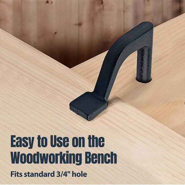 8 in. Workbench Holdfast Woodworking Clamps (Set of 2)