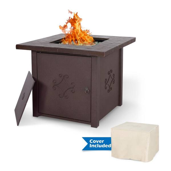 Reviews For Nuu Garden 30 In Square, Home Depot Gas Fire Pit Tables