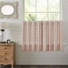 VHC BRANDS Annie Buffalo Check 36 In W X 63 In L Light Filtering Window Panel In Sage Green Soft White Pair 83379