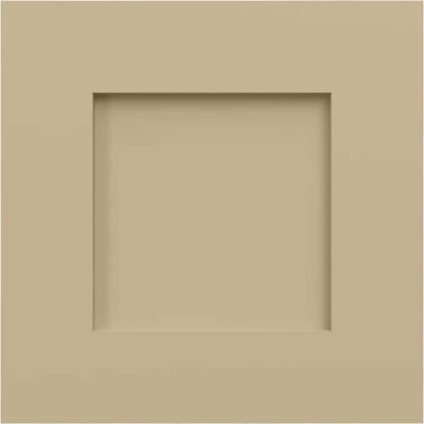 Ekena Millwork 12 in. W x 12 in. H True Fit PVC Flat Panel Shutters Sample, Natural Twine