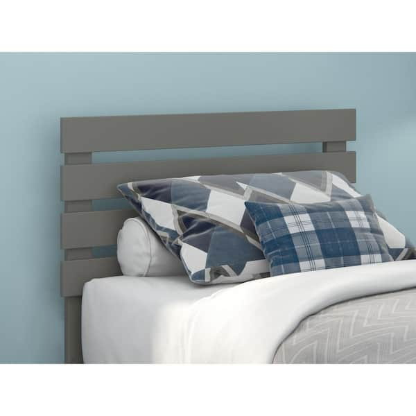 AFI Oxford Twin Headboard with USB Turbo Charger in Grey