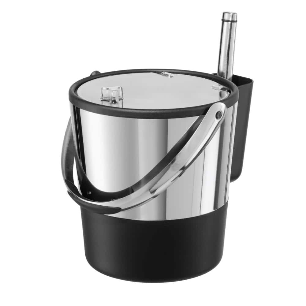 3.8 L Stainless Steel Ice Bucket with Clear Lid and Scoop – Double-Wall Insulated Cooler for Parties and BBQs price history on PriceWatchPro
