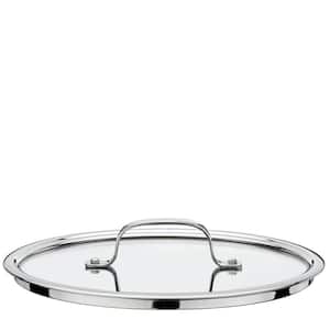 Glass Lid for 12.5 Inch Cast Iron Skillets Frying Pans, 32cm Tempered Lids  for Dutch Ovens, 12.5In Pan Cover with Stainless Steel Rim for Stock Pots