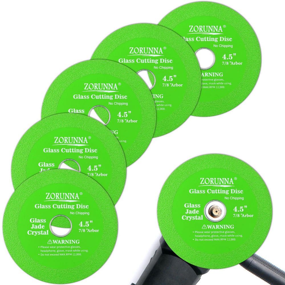 4.5 in. Green Glass Ceramic Diamond Cutting Blade Disc for Grinding Glass, Jade, Crystal, Wine Bottles, Tile (5-Pack) price history on PriceWatchPro