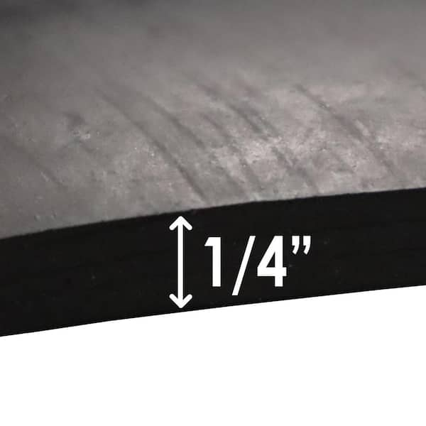 Rubber-Cal Neoprene 1/4-in T x 4-in W x 36-in L Black Commercial 60A Durometer Rubber Sheet | 30-S60-250-004-036