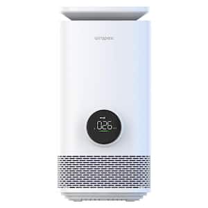 500 sq. ft. 9.9 in. W/D H13 True HEPA Personal Tabletop Air Purifier in Whites with Humidifier, Air Cleaner for PM2.5