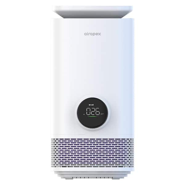 Elexnux 500 sq. ft. 9.9 in. W/D H13 True HEPA Personal Tabletop Air Purifier in Whites with Humidifier, Air Cleaner for PM2.5