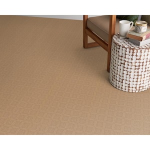 Desert Springs - Sand - Beige 13.2 ft. 33.94 oz. Wool Pattern Installed Carpet