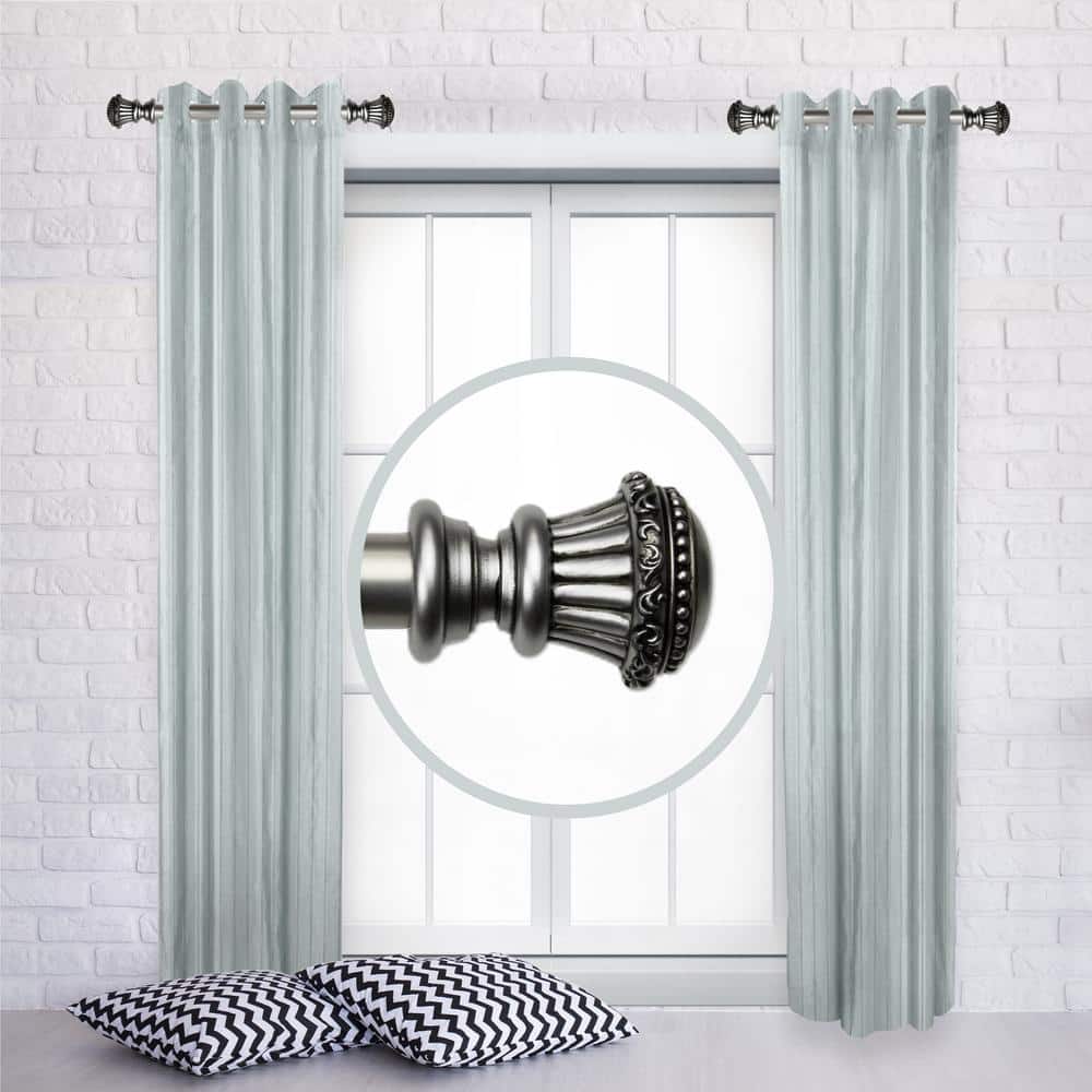 Chance 12 in. - 20 in. L Adjustable 1 in. Dia Single Side Window Curtain Rod in Satin Nickel (Set of 2) price history on PriceWatchPro