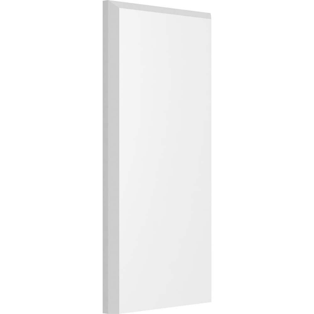 Ekena Millwork 1/2 in. x 5 in. x 10 in. PVC Standard Foster Plinth Block Moulding with Beveled Edge