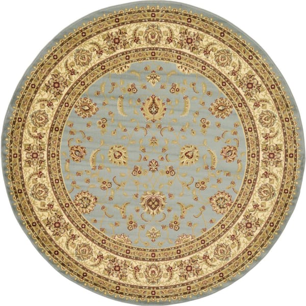 Voyage St. Louis Light Blue 8' 0 x 8' 0 Round Rug