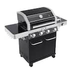 Monument Grills 4-Burner Propane Gas Grill in Black with ClearView Lid ...