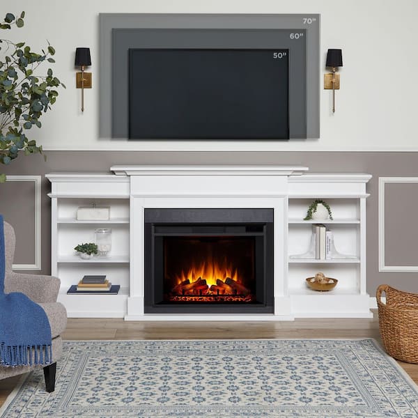 Real Flame Ashton Grand 92 in. Freestanding Electric Fireplace TV
