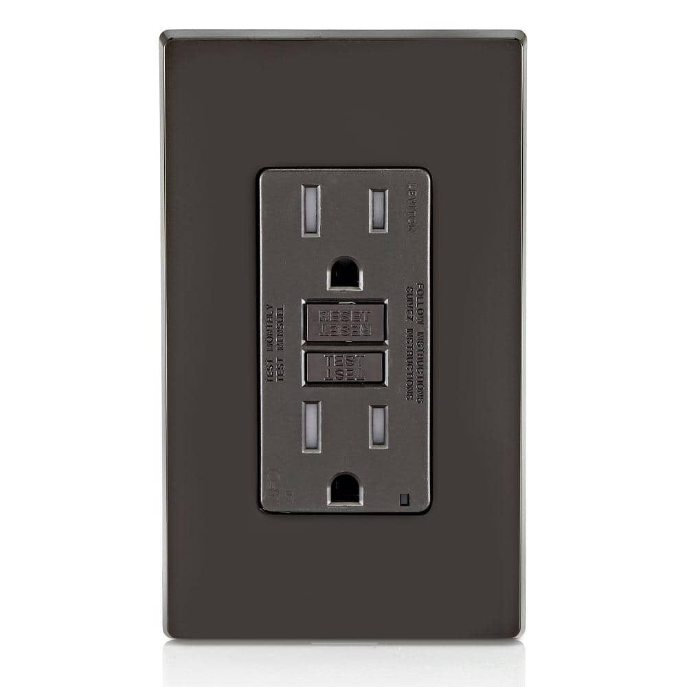 Leviton 15 Amp Tamper Resistant AFCI Outlet, Brown