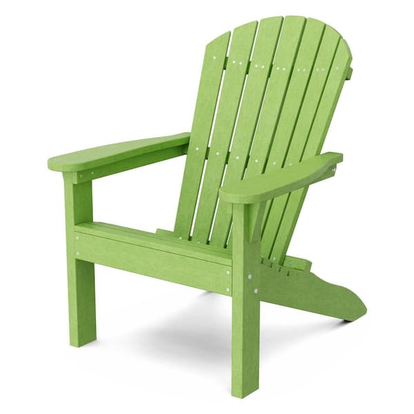 Heritage Lime Green HDPE Plastic Outdoor Sunset Adirondack Chair