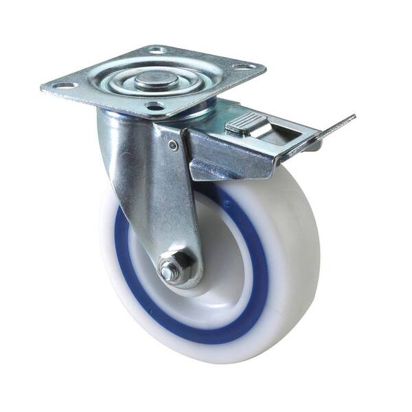 Richelieu Hardware Heavy Duty Double Race Industrial Caster 150 kg - Swivel with brake Sanswich Caster - 5 In.-DISCONTINUED