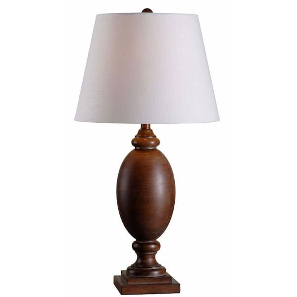 Kenroy Home Anna 29 in. H Dark Maple Table Lamp