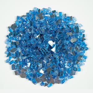 Quantum Saphire Blue 0.25 cu. ft. per Bag (0.5 in. ) Fire Glass Pebbles 20 lb. Bag