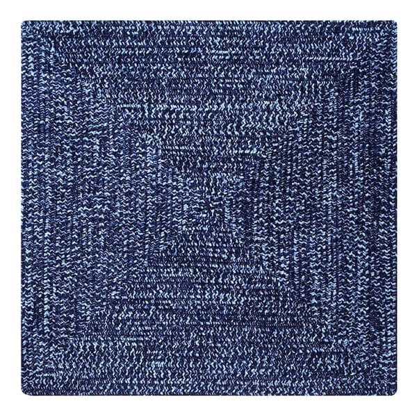  Better Trends Chenille Tweed Braid Collection is Durable and  Stain Resistant Reversible Indoor Area Utility Rug 100% Polyester in  Vibrant Colors, 72 Square Square, Navy & Smoke Blue : Home 