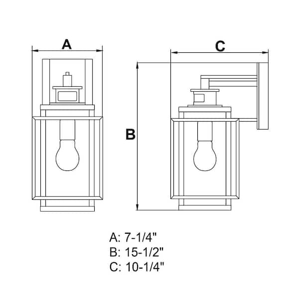 Hyde Bronze Motion Sensor Dusk to Dawn Outdoor Mission Wall Light
