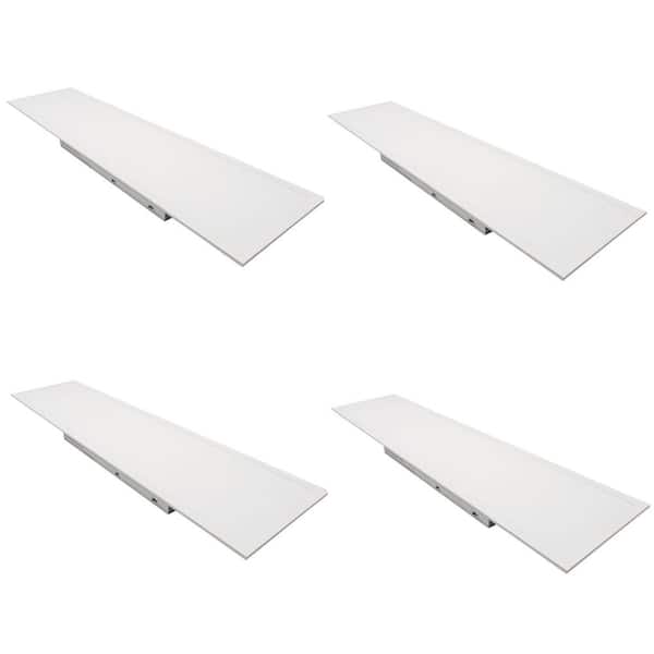 1 ft. x 4 ft. White Integrated LED Panel Light, 5 CCT Selectable, 0-10V Dimmable, 120-277V, 4-Pack
