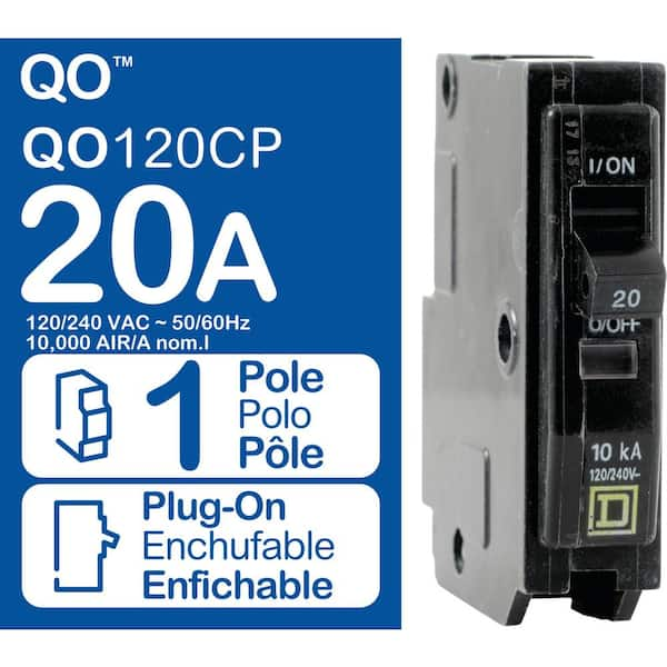 SQUARE D Disjoncteur (QO) 20 A 2P QO220CP