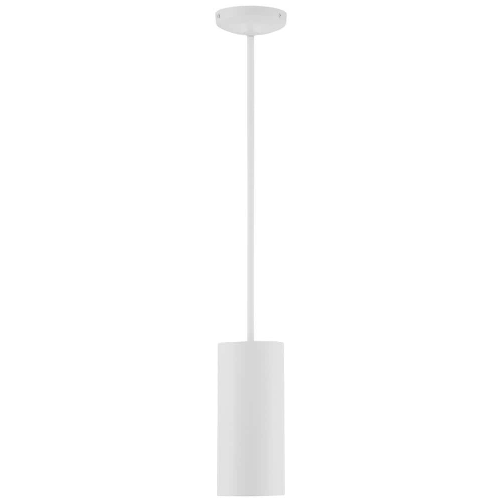 Pilson Matte Black Drum LED Pendant Light 10.5"