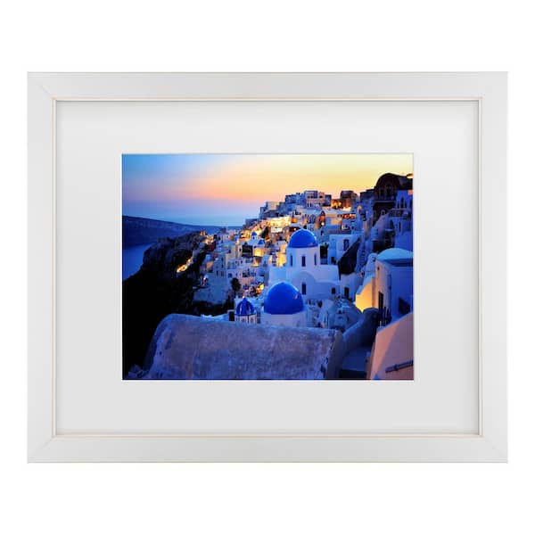 Trademark Fine Art Martin Froyda Santorini Island, Greece Matted Framed Photography Wall Art 13 in. x 16 in.
