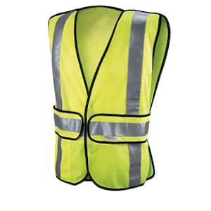 High-Visibility Yellow Polyester Reflective Class 2 Construction Reflective Safety Vest (Case of 5)