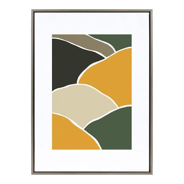 Kate and Laurel Sylvie Contemporary Framed Canvas Wall Art 38 in. x 28 in.
