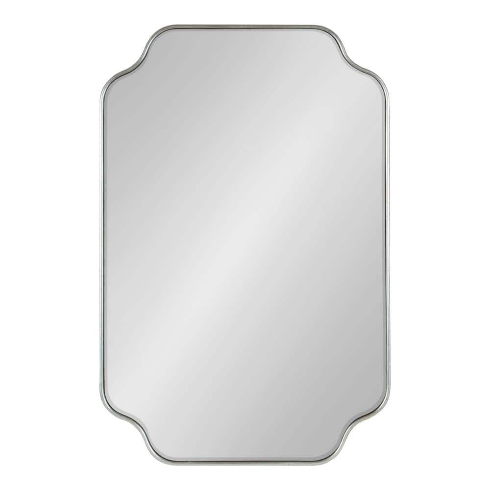 Plumley 24" x 36" Silver Scalloped Rectangular Wall Mirror